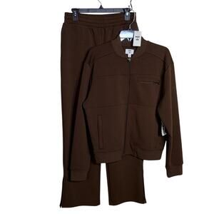Mode of One Men's Full-Zip Track Jacket & pant set, dark walnut Small $80